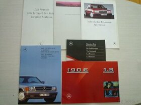 Prospekty a katalogy Mercedes - Benz řady C 190, E a  S