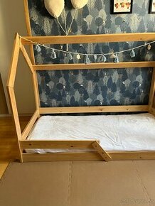 Dětská domečková postel 80x160cm - s roštem i matrací - 1