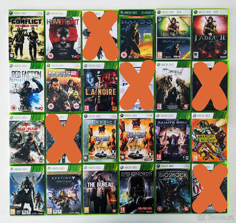 Akční hry na Xbox 360 - 100 Kč za kus