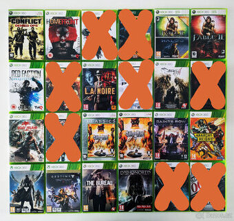 Akční hry na Xbox 360 - 100 Kč za kus