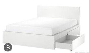 Postel IKEA 180/200 +STOLKY+ŠUPLÍKY nepoužívaná