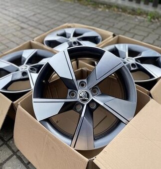 ORIGINÁL Alu Škoda NIVALIS R17, 5x112 - ZÁNOVNÍ