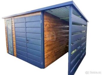 Zahradní domek 3x2,5m + přístřešek 1m - Dvoukřídlá vrata