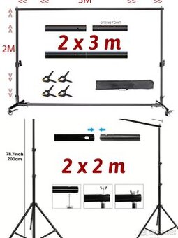 Foto stojan / konstrukce pro upevnění fotopozadí - RŮZNÉ