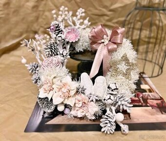 Vánoční věnec Zimní pohádka White Christmas 50 cm