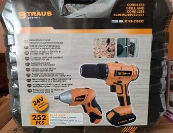 Sada nářadí AKU vrtačka + šroubovák + příslušenství