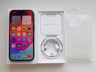 APPLE iPhone 15 128GB Black - ZÁRUKA - TOP STAV