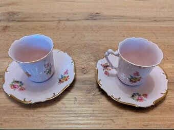 Porcelánové šálky AMIS RGK se 14 karátovým zlatem