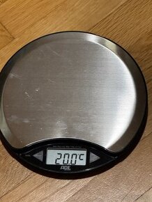 Nerezová kuchyňská váha s teploměrem