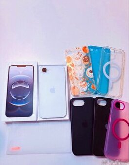 iPhone 16e 128gb bílý, 100% bat, záruka rok a půl