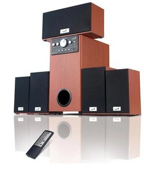 Výkonné dřevěné repro Genius SW-HF 5005 Home Theatre 150W