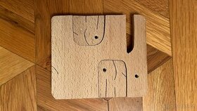 Montessori drevene puzzle slonici slon