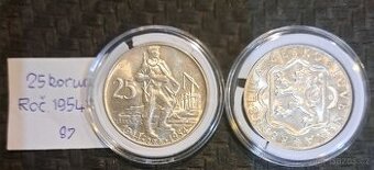 25 korun   1954 Slovenské národní povstání