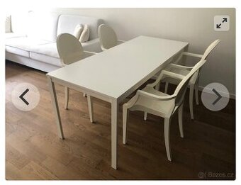 Bílý stůl rozkládací Ikea