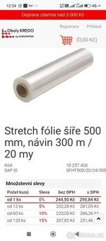 Strečovací fólie 6 kusů