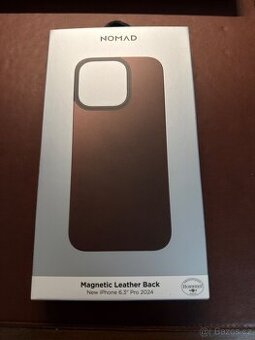 Kožený kryt Nomad Magnetic Back pro iPhone 16 Pro