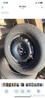 Plechové disky 15” 5x112 a zimní pneumatiky 195/65/R15