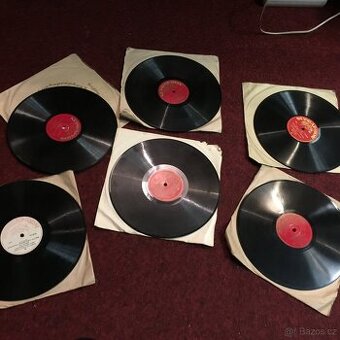 Šelakové gramofonové desky pohádky Popelka Perníková