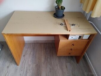 Psací stůl se šuplíky, dýha