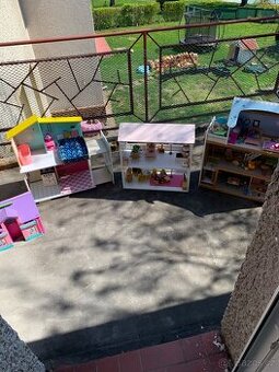 Domečky pro dřevěné panenky s příslušenstvím, pro Barbie