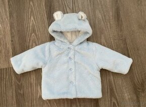 Nový chlupatý kojenecký kabátek Minoti vel. 68/74