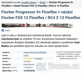 Lyže Fischer Progressor 9+ Flowflex + vázání Fischer FSX12 R