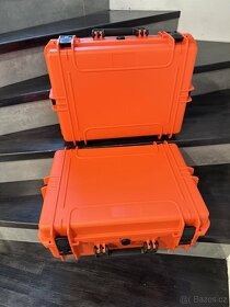 Nárazu, vodě, prachu odolný kufr MAX505 - oranžový (prázdný)