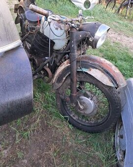 Přední vidlice brzdový štít přední blatník K750 M72