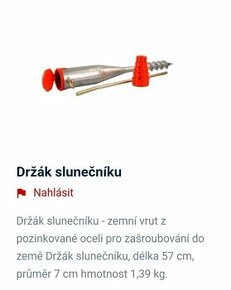 Držák slunečníku