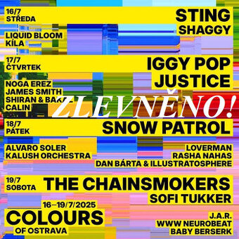 COLOURS - dvě 4denní VSTUPENKY SE SLEVOU
