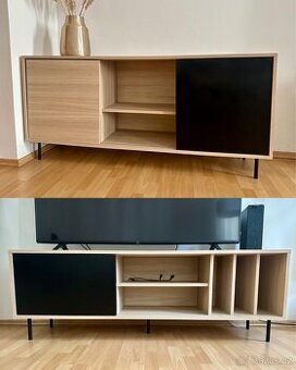 Komoda a TV stolek s posuvnými dvířky