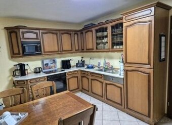 Rustikální dubová linka do L-ka se spotřebiči,5477