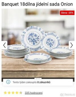 Jídelní sada 18ks talířů "cibulák"