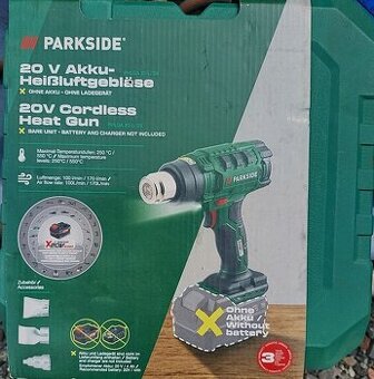 Aku horkovzdušná pistole Parkside-PHLGA 20-Li D3 v kufříku