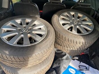 Alu kola 16” 5x112 VW a zimní pneu 205/55/R16