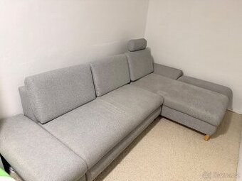 Rozkládací Rohová sedačka šedá