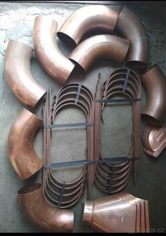 Prodám měděné žlaby, háky a příslušenství