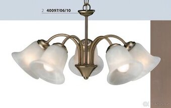 Pětiramenný lustr s LED