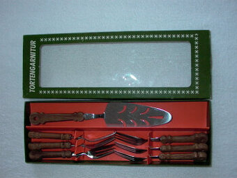 Nová sada dortových vidliček  vč. dort. lopatky + porcovač