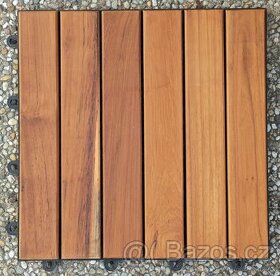 Olejované dlaždice z masivního teakového dřeva - 1