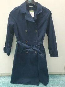 tmavě modrý kabát, velikost 36