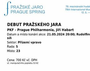 Koncert Pražského jara v Rudolfinu 21.5.2024
