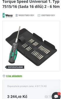 Wera sada nářadí momentovy klíč