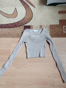 crop top s dlouhým rukávem - 1