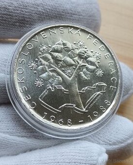 Stříbrná pamětní mince Československa 500kčs Federace 1988