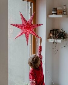 Závěsná svítící hvězda Antique Red