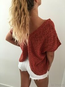 Oversize úpletová halenka Amisu, vel. XS - M - 1