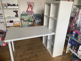 Policový díl Flysta a stolní deska Linnmon Ikea - 1