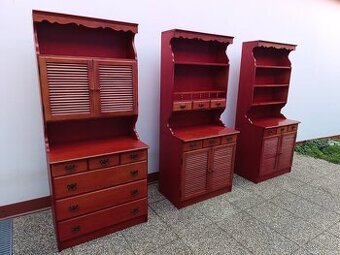 Selský příborník, rustikální kredenc, 3x, dohromady i zvlášť