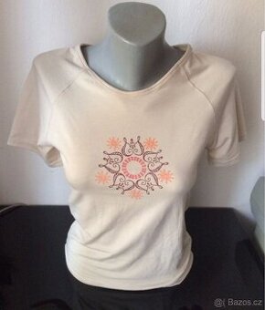 Příjemné tričko- béžové vel.M